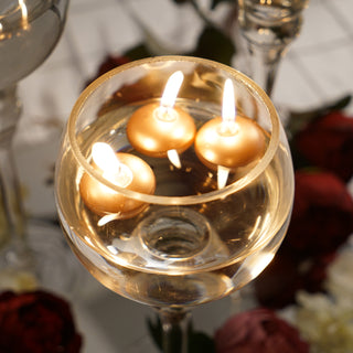 Rose Gold Mini Disc Floating Candles - Illuminate Your Space with Elegance