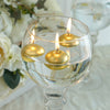 12 Pack | 1.5inch Metallic Gold Mini Disc Unscented Floating Candles