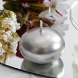 12 Pack | 1.5inch Metallic Silver Mini Disc Unscented Floating Candles
