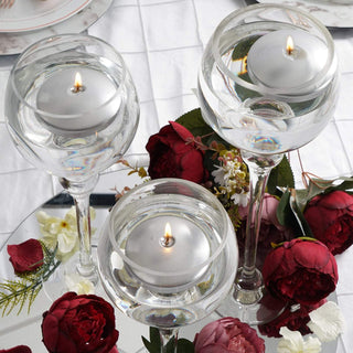 Add Elegance with Metallic Silver Floating Candles