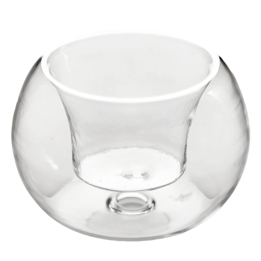 6 Pack | 3inch Crystal Clear Glass Globe Tealight Votive Candle Holders#whtbkgd