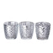 Silver Mercury Glass Votive Candle Holders, Tealight Candle Holders - Geometric Designs#whtbkgd