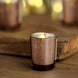 12 Pack | Blush/Rose Gold Mercury Glass Candle Holders, Votive Tealight Holders - Speckled Design