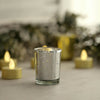 12 Pack | 2inch Silver Mercury Glass Candle Holders, Votive Tealight Holders - Speckled Design