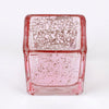 2inch Square Blush/Rose Gold Mercury Glass Candle Holders, Votive Glittered Tealight Holders#whtbkgd