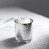 6 Pack | 3inch Silver Mercury Glass Candle Holders, Votive Candle Containers - Honeycomb Design
