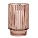 Blush/Rose Gold Mercury Glass Votive Hurricane Candle Holder, Pillar Vase - Wavy Column #whtbkgd