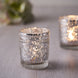 6 Pack | Silver Mercury Glass Primrose Candle Holders, Votive Tealight Holders