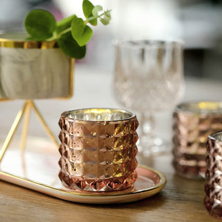 Add Warmth and Elegance to Your Décor with Rose Gold Mercury Glass Votive Holders
