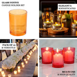12 Pack | 2.5inch Clear Glass Votive Candle Holder Set, Tealight Holders