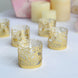 20 Pack | Gold Foil Paper Floral Lace Candle Holder Wraps, Votive Tealight Decorative Wraps