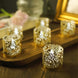 20 Pack | Gold Foil Paper Floral Lace Candle Holder Wraps, Votive Tealight Decorative Wraps