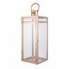 Blush/Rose Gold Vintage Top Stainless Steel Candle Lantern Centerpiece Outdoor Metal Patio Lantern