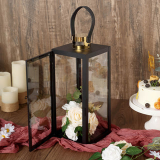 Elevate Your Outdoor Space with a Black and Gold Patio Lantern