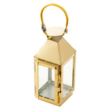 8inch Gold Crown Top Stainless Steel Candle Lantern Centerpiece Outdoor Metal Patio Lantern#whtbkgd