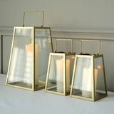 Trapezoid Metal Candle Lanterns, Geometric Hanging Terrariums, Table Centerpiece, Planter Lantern