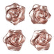 4 Pack | 2.5inch Rose Gold Rose Flower Floating Candles, Wedding Vase Fillers#whtbkgd