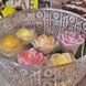 4 Pack | 2.5inch Rose Gold Rose Flower Floating Candles, Wedding Vase Fillers