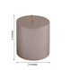 3inch Blush/Rose Gold Dripless Unscented Pillar Candle, Long Lasting Candle