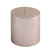 3inch Blush/Rose Gold Dripless Unscented Pillar Candle, Long Lasting Candle#whtbkgd