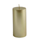6inches Metallic Gold Dripless Unscented Pillar Candle, Long Lasting Candle#whtbkgd