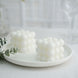 White Bubble Cube Long Burning Paraffin Wax Candle Set, Unscented Decorative Pillar Candle Gift