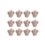 12 Pack | 1inch Blush/Rose Gold Mini Rose Flower Floating Candles Wedding Vase Fillers