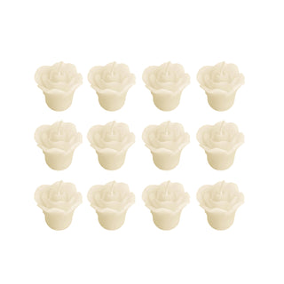 Add a Touch of Elegance with Ivory Mini Rose Flower Floating Candles