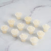 12 Pack | 1inch Ivory Mini Rose Flower Floating Candles Wedding Vase Fillers
