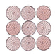 9 Pack | Metallic Blush/Rose Gold Tealight Candles, Unscented Dripless Wax - Textured Design#whtbkgd