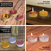 2 Pack | Red/Gold Glitter Rose Tealight Candles Unscented Dripless Wax