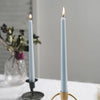 12 Pack | Dusty Blue 10inch Premium Wax Taper Candles, Unscented Candles