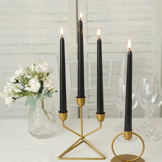 Elegant and Versatile Black Wax Taper Candles