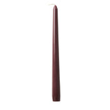 12 Pack | Burgundy 10inch Premium Wax Taper Candles, Unscented Candles