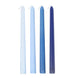 12 Pack | 10inch Mixed Blue Premium Wax Taper Candles, Unscented Candles#whtbkgd
