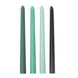 12 Pack | 10inch Mixed Green Premium Wax Taper Candles, Unscented Candles#whtbkgd