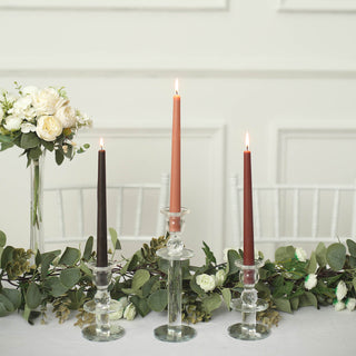 Elegant and Serene: 10" Mixed Natural Premium Wax Taper Candles