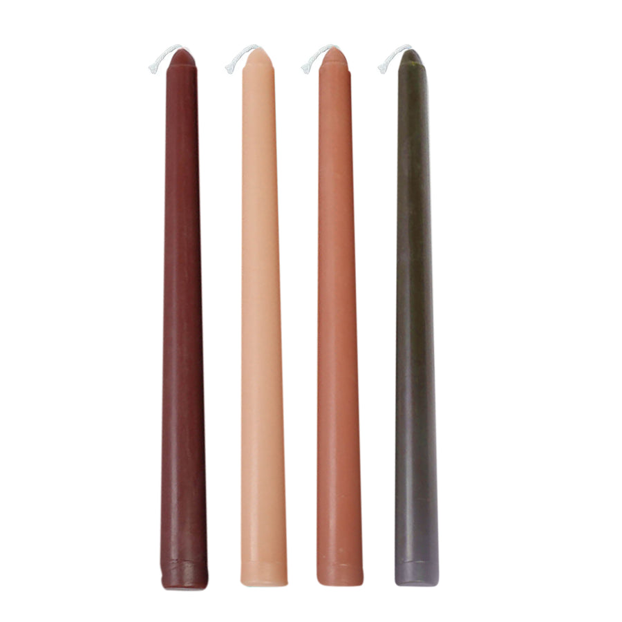 12 Pack | 10inch Mixed Natural Premium Wax Taper Candles, Unscented Candles#whtbkgd