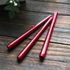 12 Pack | Metallic Red 10inch Premium Wax Taper Candles, Unscented Candles