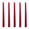 12 Pack | Metallic Red 10inch Premium Wax Taper Candles, Unscented Candles#whtbkgd