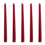 12 Pack | Metallic Red 10inch Premium Wax Taper Candles, Unscented Candles#whtbkgd