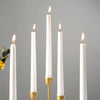 12 Pack | Metallic Pearl White 10inch Premium Wax Taper Candles, Unscented Candles