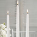 12 Pack | White 10inch Premium Wax Taper Candles, Unscented Candles