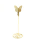 5 Pack | Gold Metal 5" Butterfly Card Holder Stands, Table Number Stands, Wedding Table Menu Clips