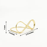10 Pack | Gold Metal 3" Infinity Card Holder Stands, Table Number Stands, Wedding Table Place Card Menu Clips