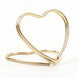 10 Pack | Gold Metal 1" Double Heart Card Holder Stands, Table Number Stands, Wedding Table Place Card Menu Clips#whtbkgd