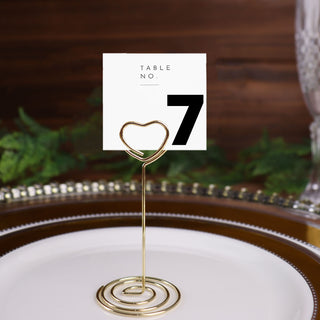 Add a Touch of Glamour with Gold Metal Wedding Table Place Card Menu Clips