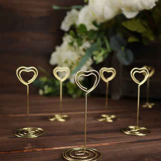 Create a Memorable Event with Gold Metal Table Number Stands