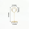 10 Pack | Gold Metal 3.5" Mini Circle Card Holder Stands, Hoop Table Number Stands, Wedding Table Place Card Menu Clips