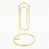 5 Pack | Gold Metal 5 Paperclip Card Holder Stands, Table Number Stands, Wedding Table Menu Clips#whtbkgd